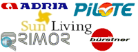 (Adria, Burstner, Pilote, Rimor)