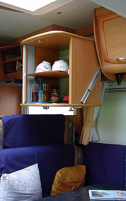 Il portatv in posizione abbassata