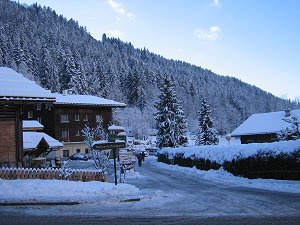 L'entrata del campeggio L'Escale a Le Grand Bornand Village