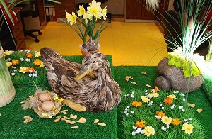 Atmosfera Pasquale all'Ufficio del Turismo di Les Gets 