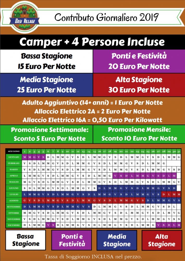 Permanenze in camper con sconto 