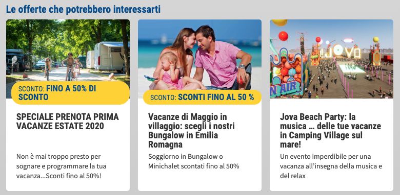 Offerte speciali per la stagione 2020