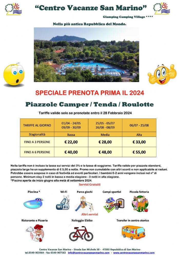 Speciale prenota prima e risparmia