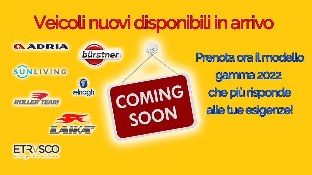 Prenota ora il camper nuovo che più risponde alle tue esigenze!
