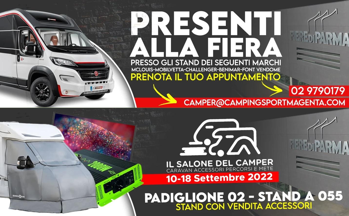 Salone del Camper 10-18 Settembre a Parma: chiedi di Camping Sport Magenta