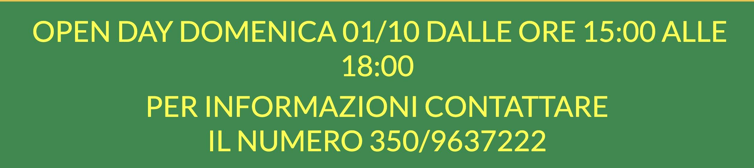 Open Day - Domenica 1 Ottobre - a Brescia