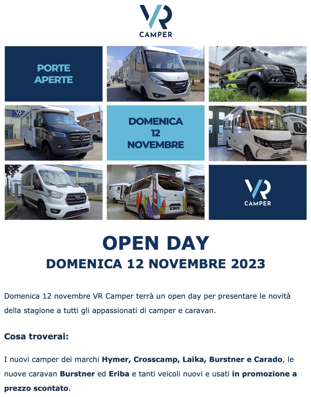 Open Day - Domenica 12 Novembre 2023 - a Druento (TO)