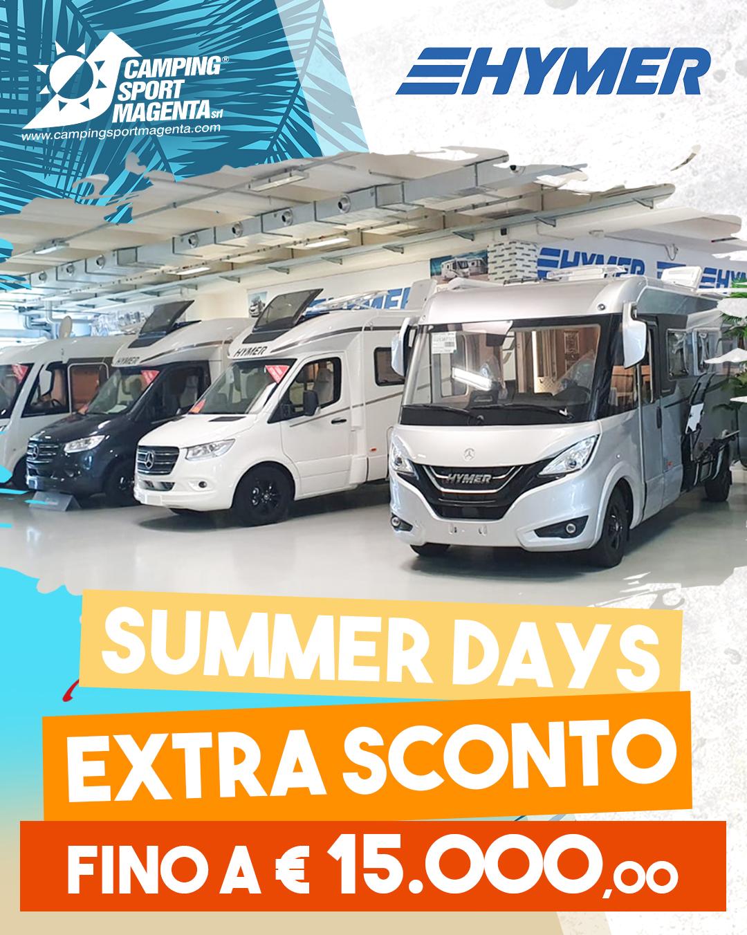 SABATO 12 E DOMENICA 13 LUGLIO INIZIANO GLI HYMER SUMMER DAYS!!