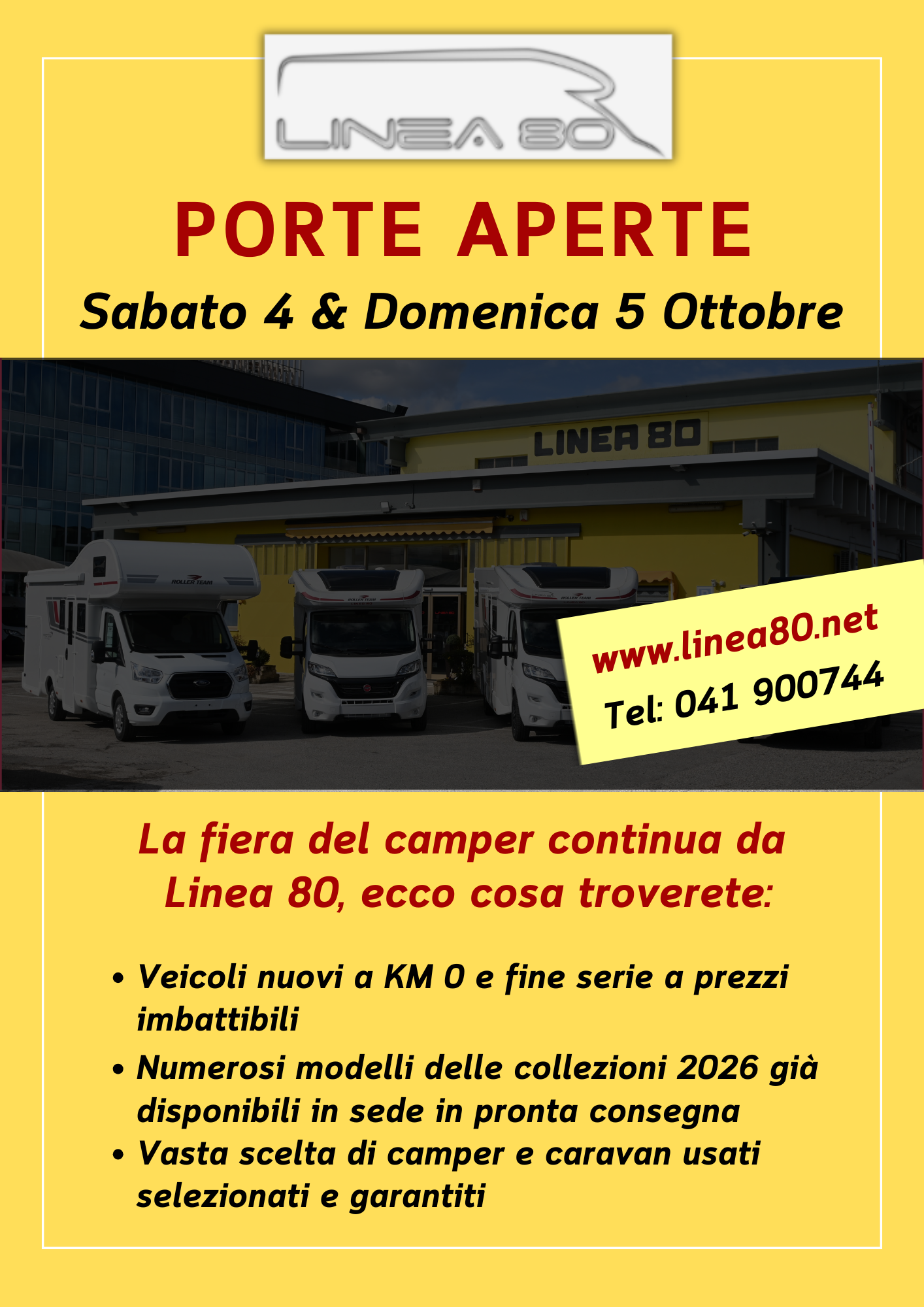 Porte Aperte 4 e 5 ottobre da Linea 80 a Mestre (VE)
