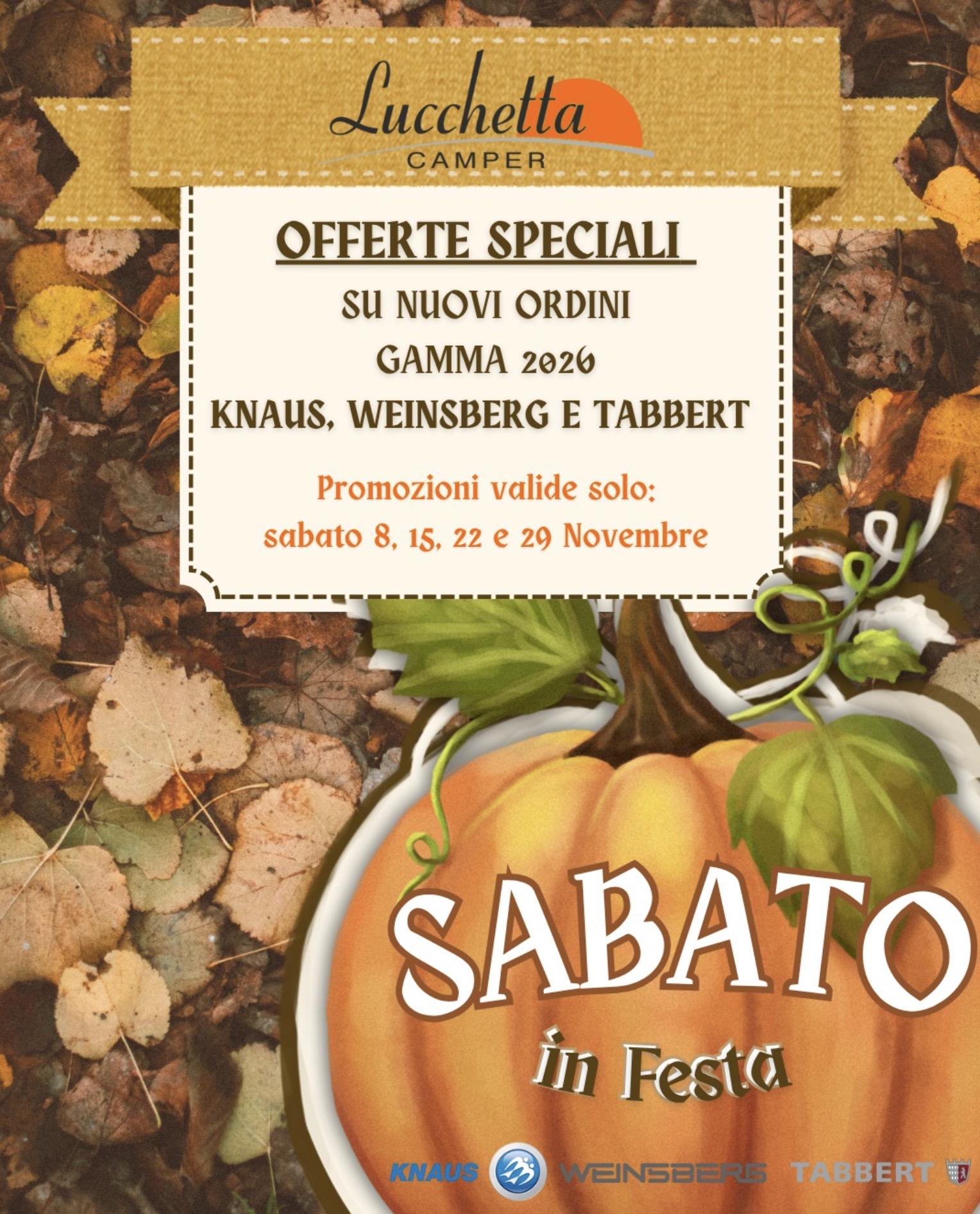 Sabato in festa per tutto Novembre!
