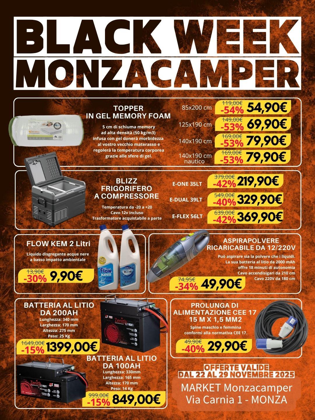 BLACK WEEK Monzacamper!