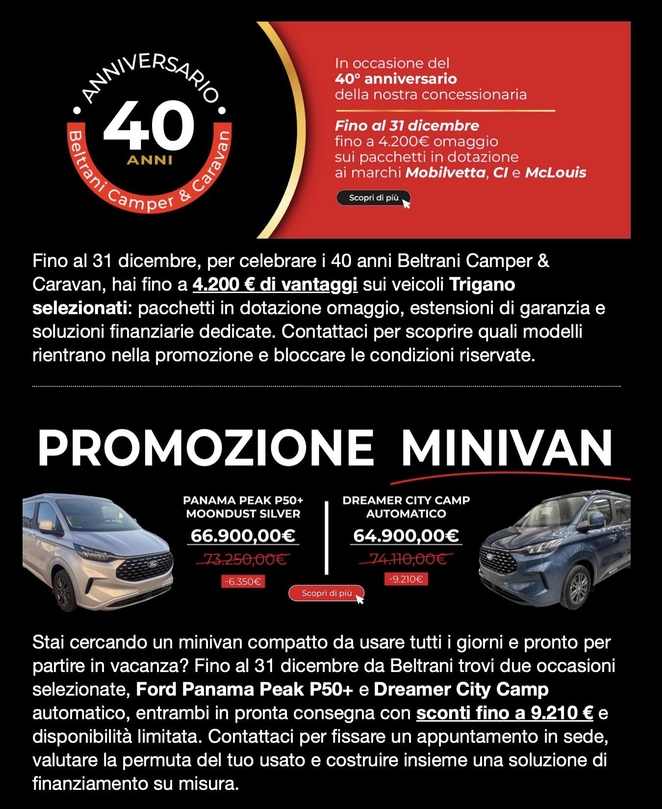 Promozione Minivan