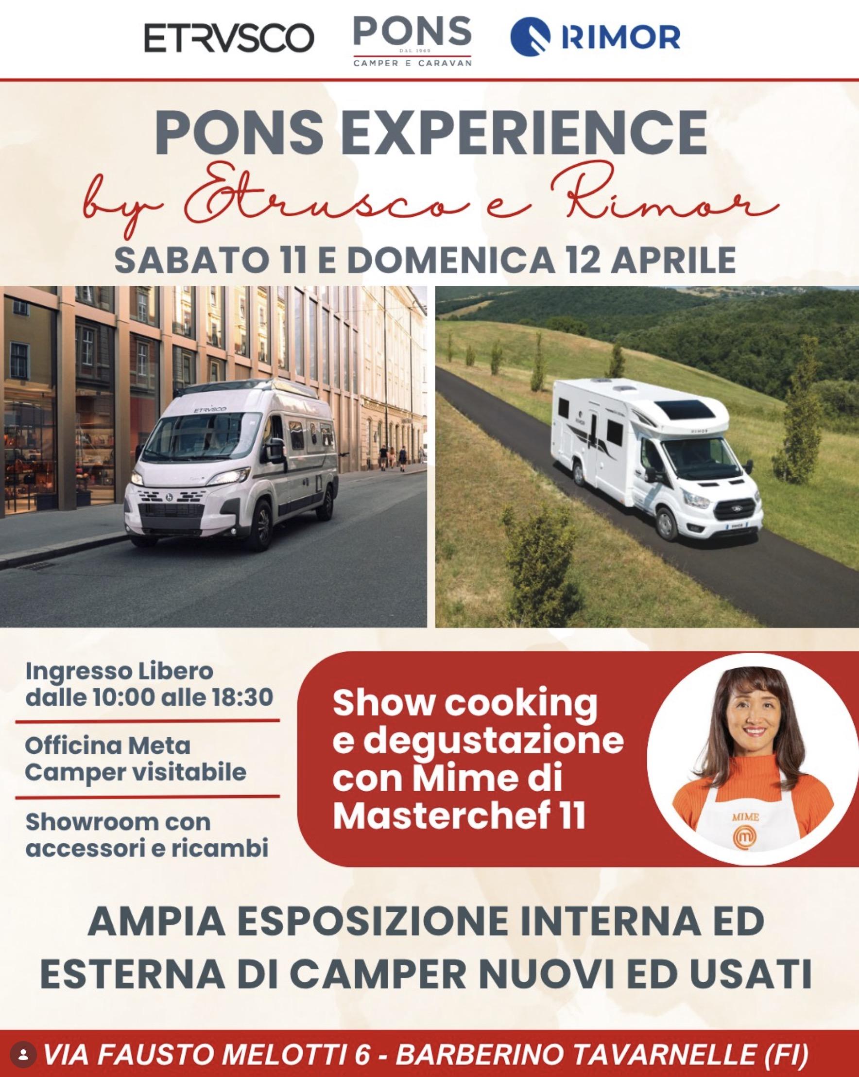 Pons Experience by Etrusco e Rimor sta arrivando!