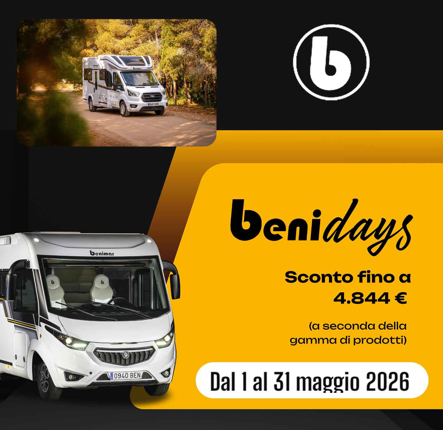 SABATO 9 E DOMENICA 10 MAGGIO CI SONO I BENIDAYS!!!