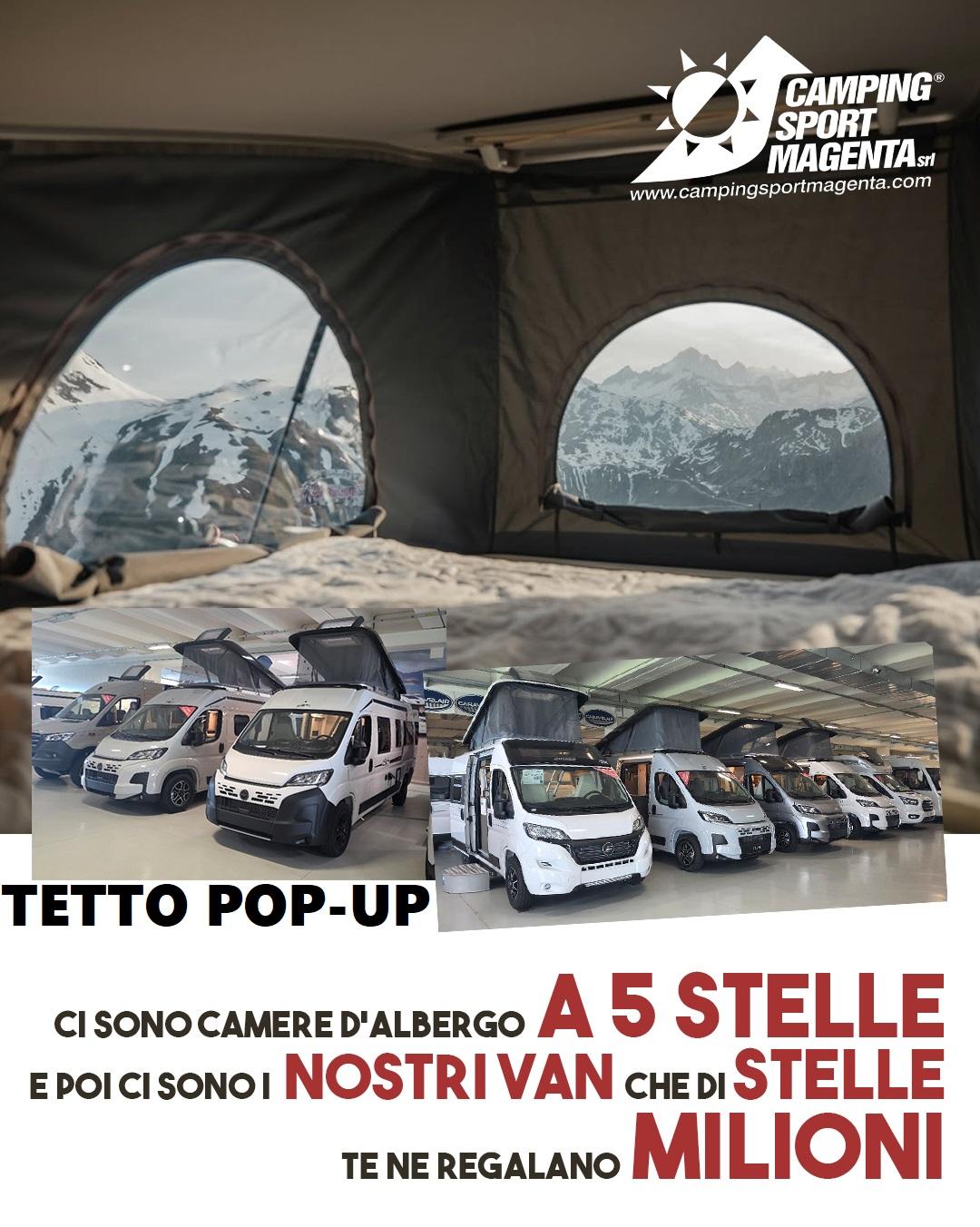 SABATO 13 E DOMENICA 14 PORTE APERTE VAN CON TETTI POP-UP