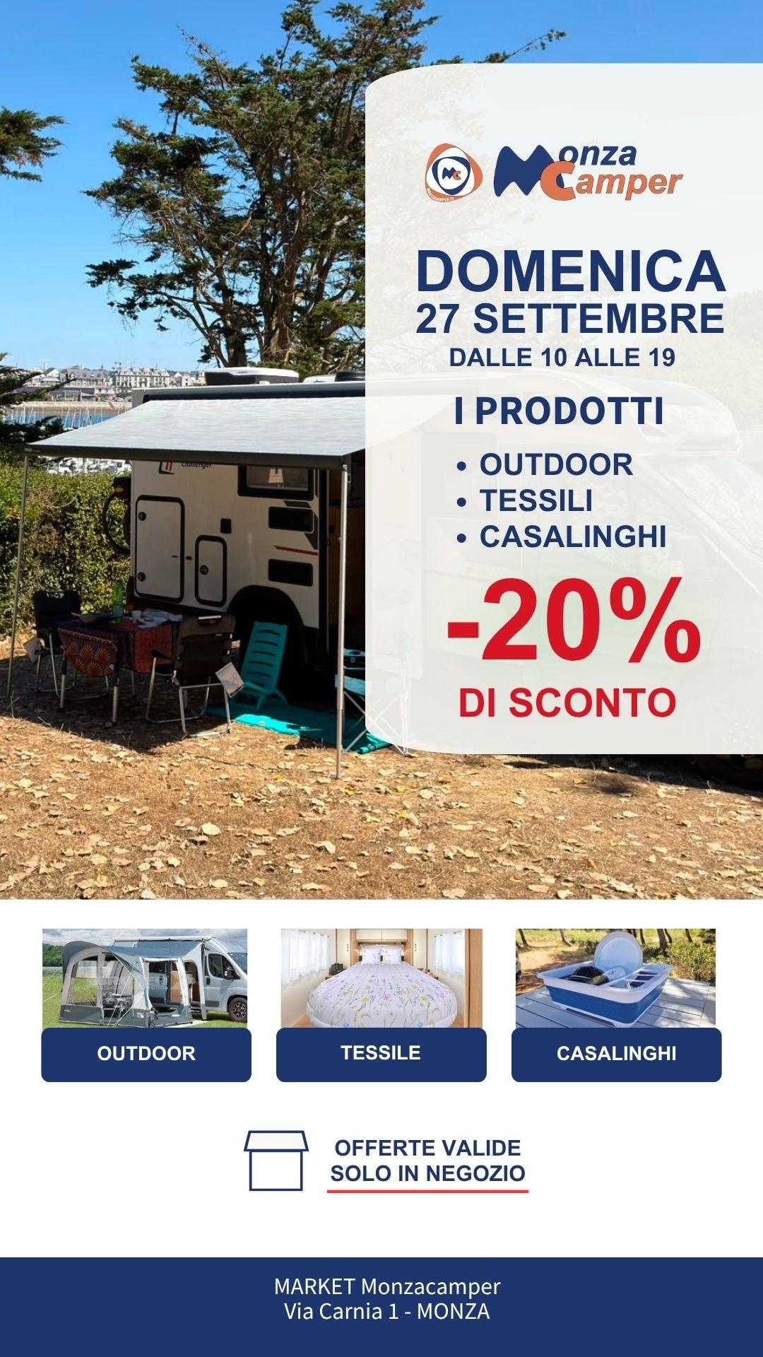 PORTE APERTE MARKET: -20% SOLO DOMENICA 27 SETTEMBRE!