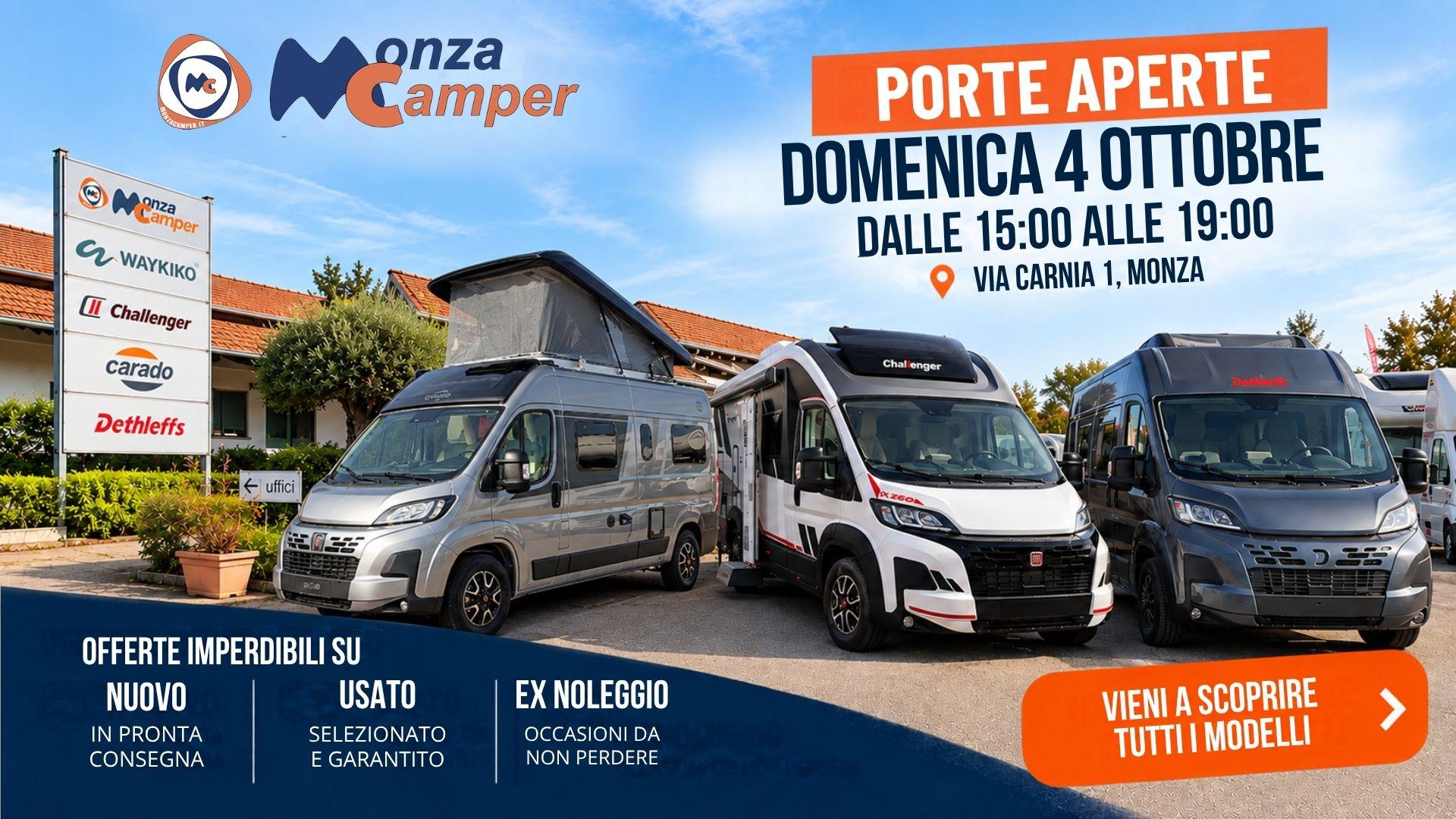 Domenica 4 Ottobre: Porte Aperte da Monzacamper!