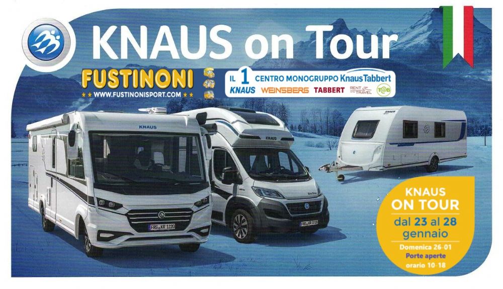 Knaus On Tour: tappa 23.01 - 28.01.2020 da Fustinoni Sport a Curno (BG)