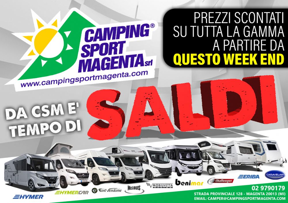 Da questo weekend iniziano i SALDI da CampingSportMagenta!