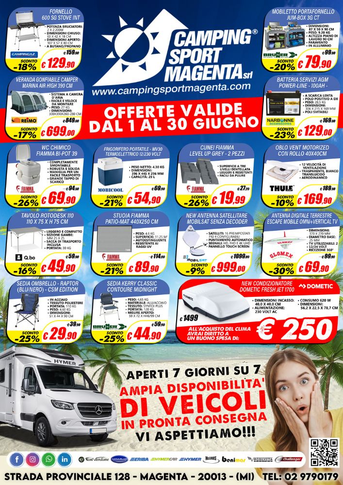 Le nostre offerte di Giugno! Ripartite da CampingSportMagenta!
