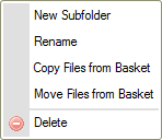 CKFinder folder context menu