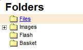 Selected CKFinder folder
