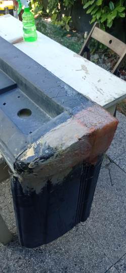 restauro ricostruzione paraurti camper Laika Laserhome 560