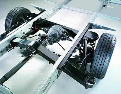 Telaio ribassato su Mercedes Benz Sprinter - dettaglio