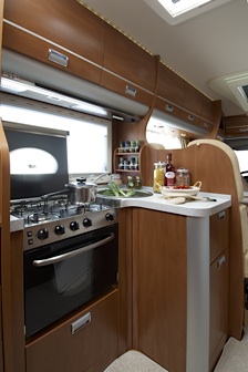 Particolare dei raffinati interni del Laika Kreos edizione 2010