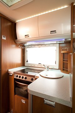 Laika Kreos 5001 - l'ergonomica zona cucina