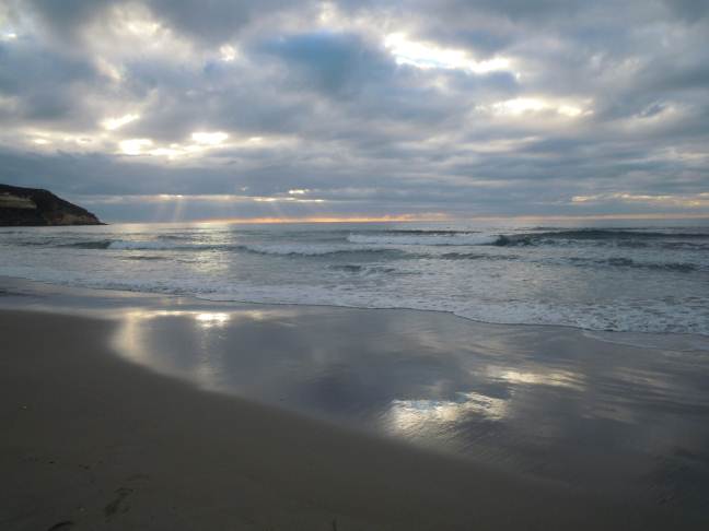 Tharros, la spiaggia al tramonto.