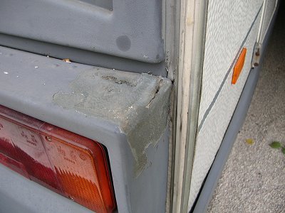 Il paraurti 'prima della cura'