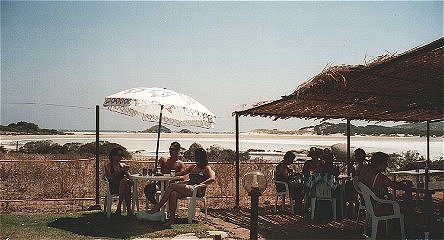 The bar facing the beach