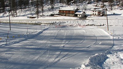 La pista di bob e slittino vista dall'alto
