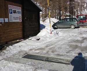 La comoda griglia per lo scarico delle acque reflue