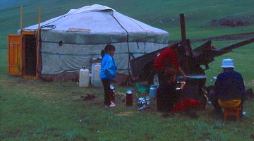 Nella steppa in Mongolia